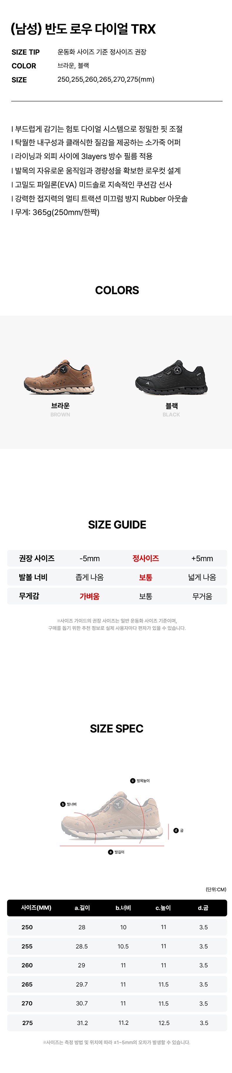 반도 로우 다이얼 TRX 남성