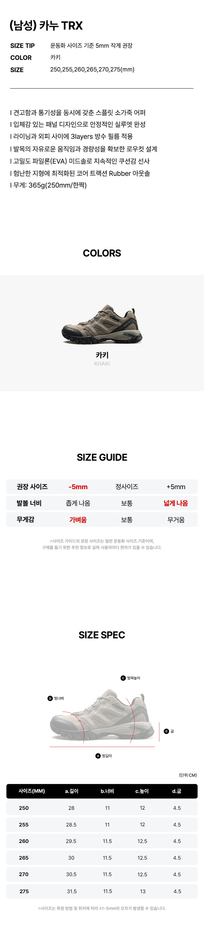 카누 로우 TRX 남성