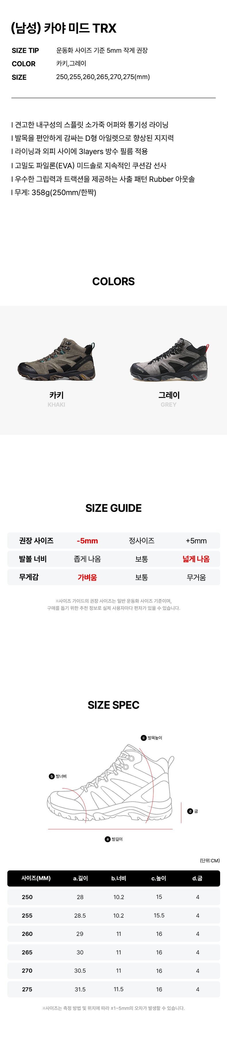 카야 미드 TRX 남성